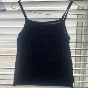 Dark blue tank top. Spaghetti straps